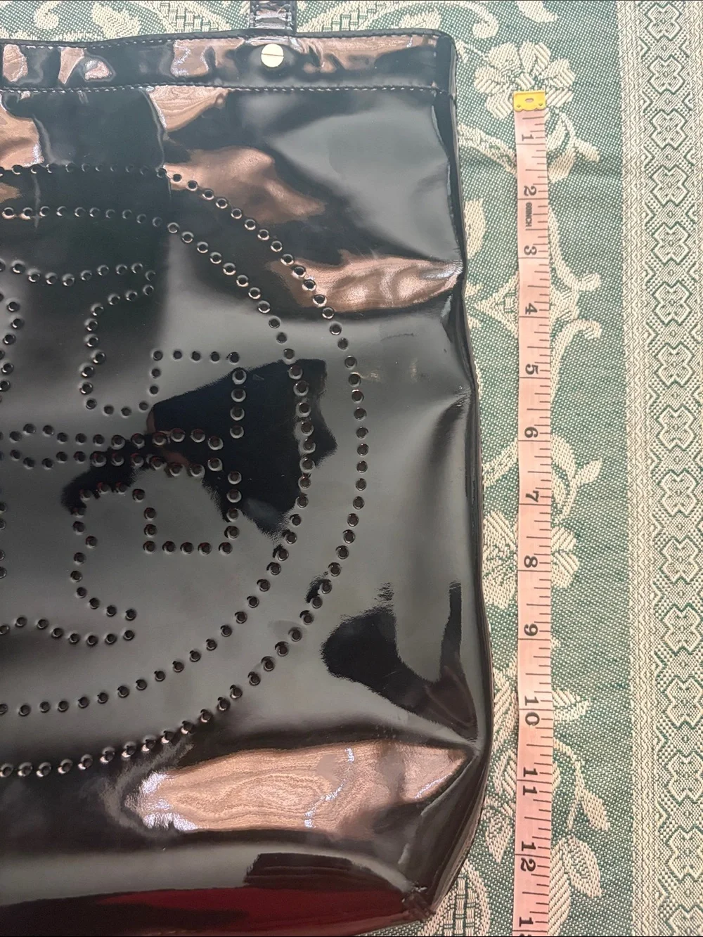 Tory Burch Black Patent Tote Bag